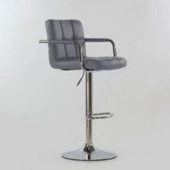 Барный стул Barneo N-69 Kruger Arm Серый в Нижнекамске - nizhnekamsk.mebel24.online | фото 4