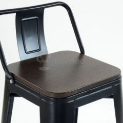 Барный стул N-238 Tolix Wood style Черный в Нижнекамске - nizhnekamsk.mebel24.online | фото 3