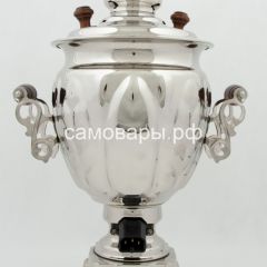 Электрический самовар на 3 литра из латуни никелированный формы "Желудь" в VIP наборе,  защитой от выкипания в Нижнекамске - nizhnekamsk.mebel24.online | фото 11