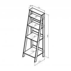 Этажерка лофт (сонома ) в Нижнекамске - nizhnekamsk.mebel24.online | фото 3