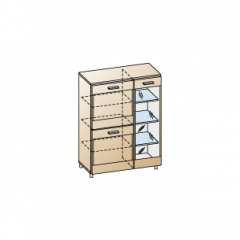 Гостиная Камелия Композиция 12 (Гикори Джексон светлый комбинированный) в Нижнекамске - nizhnekamsk.mebel24.online | фото 8