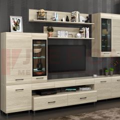 Гостиная Камелия Композиция 4 (Ясень Асахи) в Нижнекамске - nizhnekamsk.mebel24.online | фото