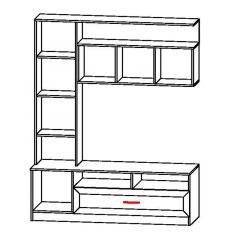 ПРАГА Гостиная (модульная) в Нижнекамске - nizhnekamsk.mebel24.online | фото 7