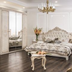 Комод 4 ящика с Зеркалом ППУ (крем) коллекция Патрисия в Нижнекамске - nizhnekamsk.mebel24.online | фото 5
