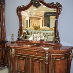 Комод Джоконда + зеркало (корень дуба глянец) в Нижнекамске - nizhnekamsk.mebel24.online | фото 3