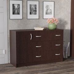 Комод Лофт (3 ящика/1 дверца) Венге в Нижнекамске - nizhnekamsk.mebel24.online | фото