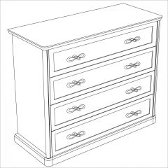 Комод широкий Мишель 4 ящика в Нижнекамске - nizhnekamsk.mebel24.online | фото 3