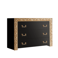 Комод Тиффани Premium черная/золото (ТФКМ-1(П) в Нижнекамске - nizhnekamsk.mebel24.online | фото