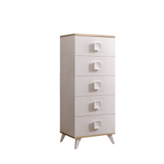 Комод узкий Диора слоновая кость/золото (ДКМ-2) в Нижнекамске - nizhnekamsk.mebel24.online | фото