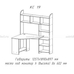 Компьютерный стол №19 (Анкор темный) в Нижнекамске - nizhnekamsk.mebel24.online | фото 3