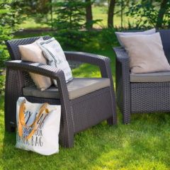 Комплект кресел Корфу Дуо (Corfu Duo set) графит в Нижнекамске - nizhnekamsk.mebel24.online | фото 3