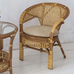 Комплект Пеланги 02/15 дуэт, стол круглый (Миндаль матовый) в Нижнекамске - nizhnekamsk.mebel24.online | фото 5