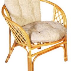 Кресло Багама, подушки светлые обычные шенил (Мёд) в Нижнекамске - nizhnekamsk.mebel24.online | фото