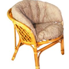 Кресло Багама, подушки светлые полные шенил (Мёд) в Нижнекамске - nizhnekamsk.mebel24.online | фото