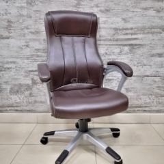 Кресло Barneo K-148 для руководителя (коричневая экокожа) в Нижнекамске - nizhnekamsk.mebel24.online | фото