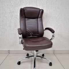 Кресло Barneo K-45 для руководителя (коричневая экокожа) в Нижнекамске - nizhnekamsk.mebel24.online | фото