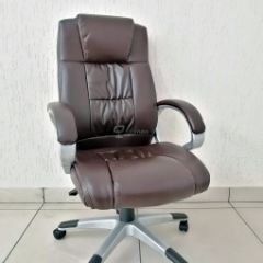 Кресло Barneo K-6 для руководителя (коричневая экокожа) в Нижнекамске - nizhnekamsk.mebel24.online | фото