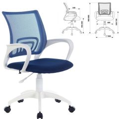 Кресло BRABIX "Fly MG-396W" (белый/темно-синее) 532399 в Нижнекамске - nizhnekamsk.mebel24.online | фото 2