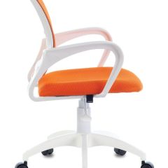 Кресло BRABIX "Fly MG-396W", пластик белый, сетка, оранжевое, 532401, MG-396W_532401 в Нижнекамске - nizhnekamsk.mebel24.online | фото 3