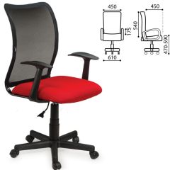 Кресло BRABIX "Spring MG-307" (красное/черное TW) 531405 в Нижнекамске - nizhnekamsk.mebel24.online | фото 2