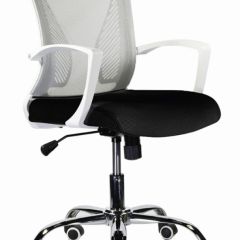 Кресло BRABIX "Wings MG-306" (пластик белый, хром, сетка, серое/черное) 532010 в Нижнекамске - nizhnekamsk.mebel24.online | фото 1