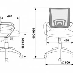 Кресло Бюрократ CH-695N/BL/TW-11 синий TW-05 черный TW-11 в Нижнекамске - nizhnekamsk.mebel24.online | фото 4