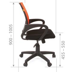 Кресло для оператора CHAIRMAN 696 black (ткань TW-11/сетка TW-66) в Нижнекамске - nizhnekamsk.mebel24.online | фото 7
