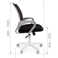 Кресло для оператора CHAIRMAN 696 white (ткань TW-12/сетка TW-04) в Нижнекамске - nizhnekamsk.mebel24.online | фото 5