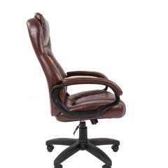 Кресло для руководителя  CHAIRMAN 432 (Экокожа коричневая) в Нижнекамске - nizhnekamsk.mebel24.online | фото 3