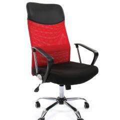 Кресло для руководителя CHAIRMAN 610 N (15-21 черный/сетка красный) в Нижнекамске - nizhnekamsk.mebel24.online | фото