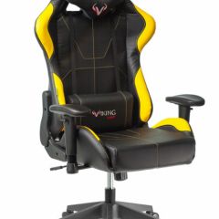 Кресло игровое Бюрократ VIKING 5 AERO YELLOW черный/желтый в Нижнекамске - nizhnekamsk.mebel24.online | фото