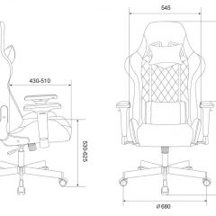 Кресло игровое Бюрократ VIKING 7 KNIGHT BL FABRIC синий в Нижнекамске - nizhnekamsk.mebel24.online | фото 4