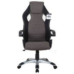 Кресло компьютерное BRABIX Techno GM-002 (ткань) черное/серое, вставки белые (531815) в Нижнекамске - nizhnekamsk.mebel24.online | фото 3