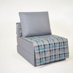 Кресло-кровать бескаркасное Харви (серый-квадро азур) в Нижнекамске - nizhnekamsk.mebel24.online | фото