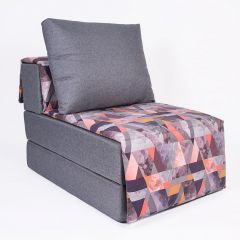 Кресло-кровать бескаркасное Харви (серый-сноу манго) в Нижнекамске - nizhnekamsk.mebel24.online | фото