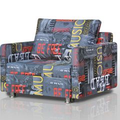 Диван Реал 80 с подлокотниками (Принт "MUSIC") в Нижнекамске - nizhnekamsk.mebel24.online | фото