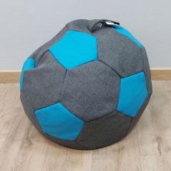 Кресло-мешок Мяч S (Savana Grey-Neo Azure) в Нижнекамске - nizhnekamsk.mebel24.online | фото