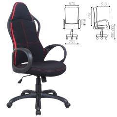 Кресло офисное BRABIX PREMIUM "Force EX-516" (ткань черное/вставки красные) 531571 в Нижнекамске - nizhnekamsk.mebel24.online | фото 1