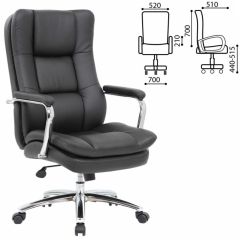 Кресло офисное BRABIX PREMIUM "Amadeus EX-507" (экокожа, хром, черное) 530879 в Нижнекамске - nizhnekamsk.mebel24.online | фото 2