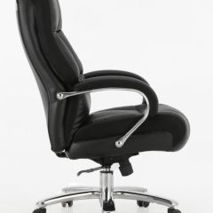 Кресло офисное BRABIX PREMIUM "Bomer HD-007" (рециклированная кожа, хром, черное) 531939 в Нижнекамске - nizhnekamsk.mebel24.online | фото 3