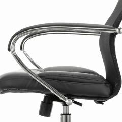 Кресло офисное BRABIX PREMIUM "Stalker EX-608 CH" (хром, ткань-сетка/кожзам, черное) 532091 в Нижнекамске - nizhnekamsk.mebel24.online | фото 4