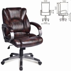 Кресло офисное BRABIX "Eldorado EX-504" (коричневое) 530875 в Нижнекамске - nizhnekamsk.mebel24.online | фото 2