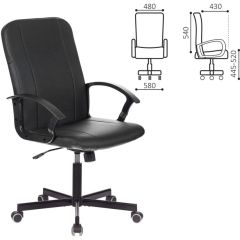 Кресло офисное BRABIX "Simple EX-521" (экокожа, черное) 532103 в Нижнекамске - nizhnekamsk.mebel24.online | фото 2