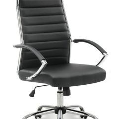 Кресло офисное BRABIX "Style EX-528", экокожа, хром, черное, 531947 в Нижнекамске - nizhnekamsk.mebel24.online | фото
