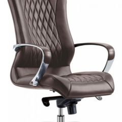 Кресло руководителя Бюрократ _AURA/BROWN коричневый в Нижнекамске - nizhnekamsk.mebel24.online | фото
