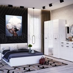 НЭНСИ NEW Кровать 1,4 м (Белый глянец холодный/Белый) в Нижнекамске - nizhnekamsk.mebel24.online | фото 2