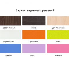 Кровать 2-х ярусная Юниор 1 без бортика (800*1900) Белое дерево, Анкор темный, Венге, Дуб сонома в Нижнекамске - nizhnekamsk.mebel24.online | фото 4