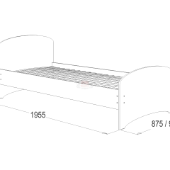 Кровать-4 одинарная (900*1900) в Нижнекамске - nizhnekamsk.mebel24.online | фото 2