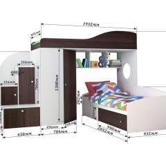 Кровать-чердак Кадет 2 в Нижнекамске - nizhnekamsk.mebel24.online | фото 2