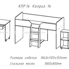 КАПРИЗ-14 Кровать 800 двухъярусная без рисунка в Нижнекамске - nizhnekamsk.mebel24.online | фото 2